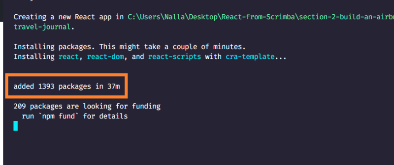 a terminal window in visual studio code